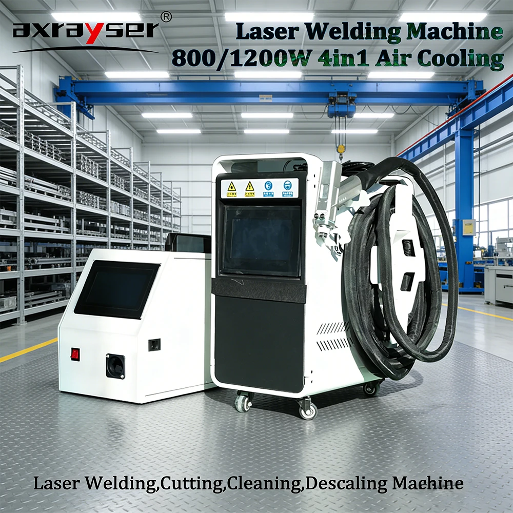 

800/1200 Вт воздушное охлаждение 4в1 лазерный сварочный аппарат с головкой WSXHD21 для резки с воздушным охлаждением, сварки, очистки, портативный портативный портативный