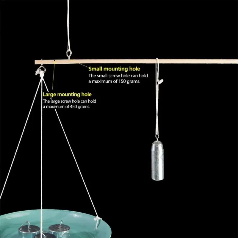 96BA Balkenbalance-Lehrset zum Vergleichen der Gegengewichtsposition und der Tablettlast, DIY-Holzhebelanordnung mit Gewichten – Detail 8