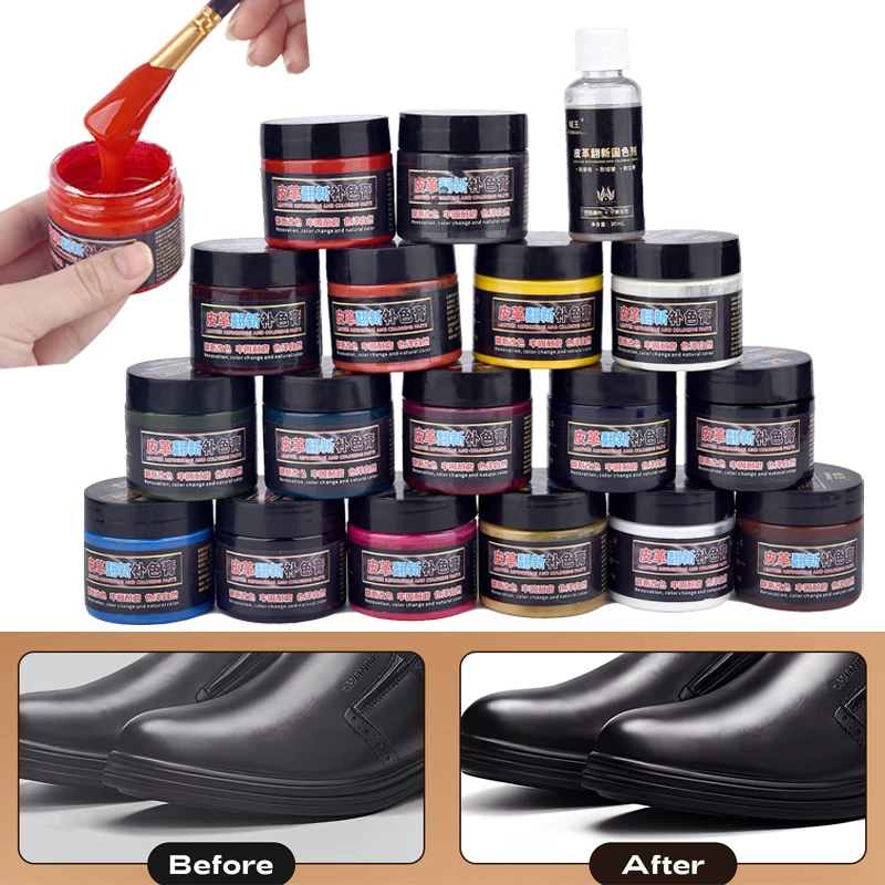 50g Leather Repair Paste Car Seat Repair Scratches Cracks Leather Renovation Complementing Cream For Shoes Bags Sofa Maintenance