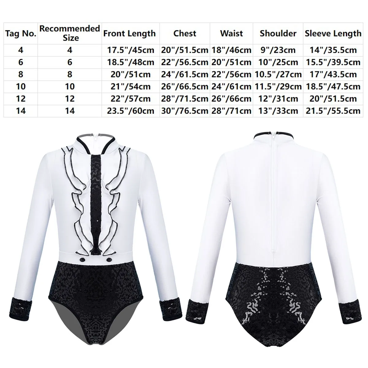 Lantejoulas de manga longa ginástica ballet dança collant bodysuit macacão turndown colarinho botão oco voltar patinação dança wear