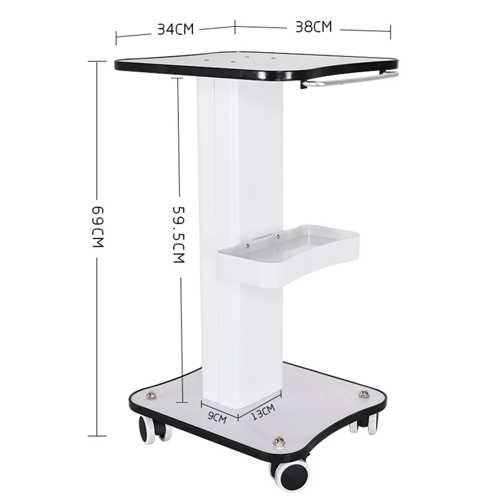 ホイール付きカート,ビューティーホイールホルダー,スパ補助カート,最大負荷75kg, 165lbs,新品