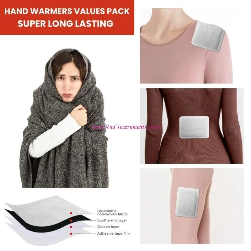 40pcs Hand Heaters Convenient Warmers for Winter Outdoor Daily Comfortable C7AC