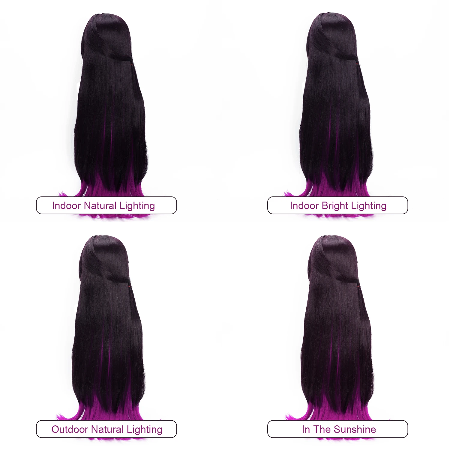 أنيمي شعر مستعار Helektra تأثيري الباروكات هونكاي ستار السكك الحديدية لعبة لعب الأدوار شعر مستعار شعر مستعار اصطناعي حفلة تنكرية عيد الفصح كرنفال مهرجان تأثيري #6