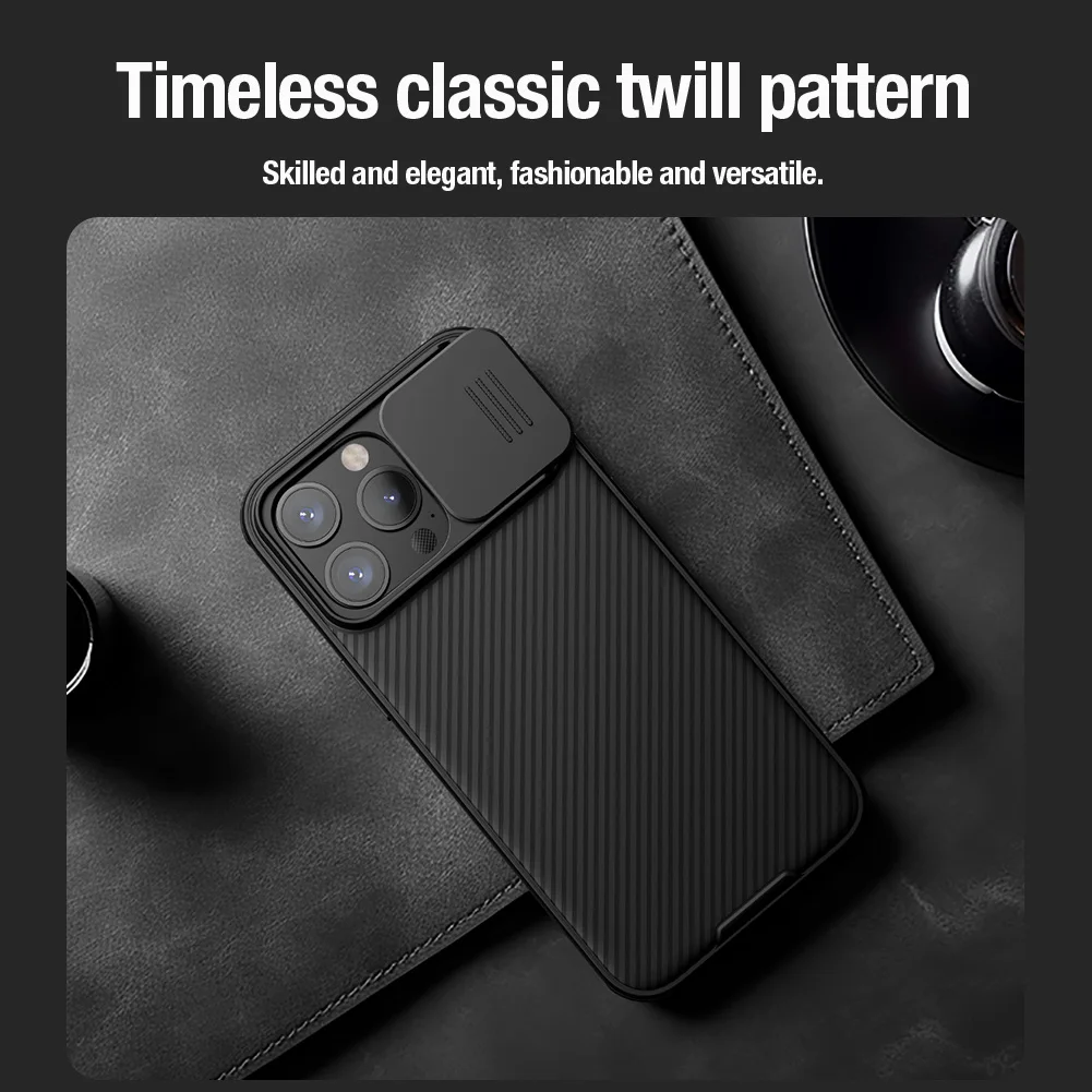Etui Nillkin CamShield Slide Camera Frosted Shield Cover na iPhone 15 14 13 Pro Max, etui na iPhone 15 14 Plus 13 Pro — zdjęcie produktu 6