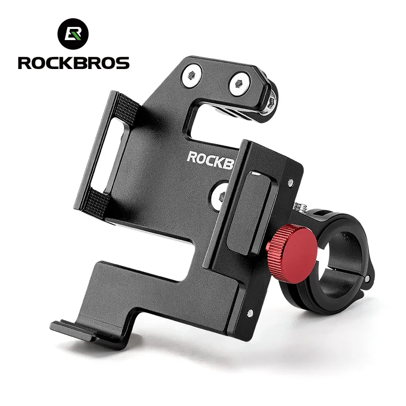 

ROCKBROS Bicycle Phone Holder Aluminum Alloy 4.7-7.09inch Anti-slip Motorcycle Mountain Bike Phone Mount Cellphone Stand Bracket