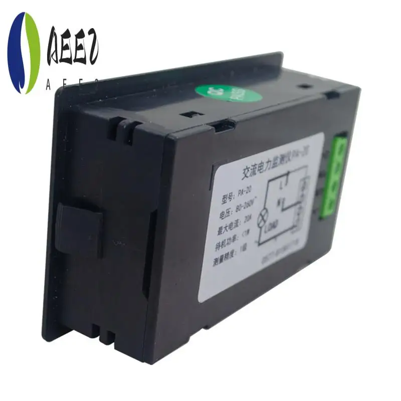 

AEE2-4400W Вольтметр Амперметр AC 20A Измеритель электроэнергии HD Цифровой дисплей Измерители напряжения и тока