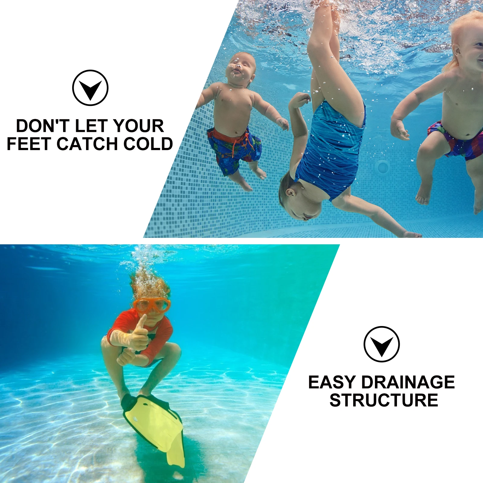 

Flexible Soft Snorkeling Fins For Children Short Swim Flippers Diving Training Flipper Lightweight Portable