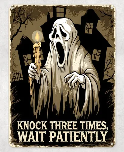 Knock Three Times Metal Poster Wall Tin Sign Man Cave Shed Home Plaque --Tin Sign