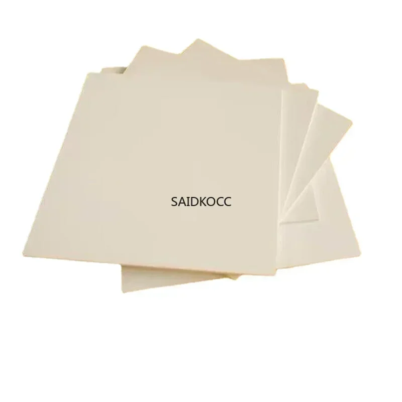SAIDKOCC 50x50mm High Temperature Boron Nitride BN Ceramic Plates Customize Square Ceramic Sheet Substrate Sheet Bar