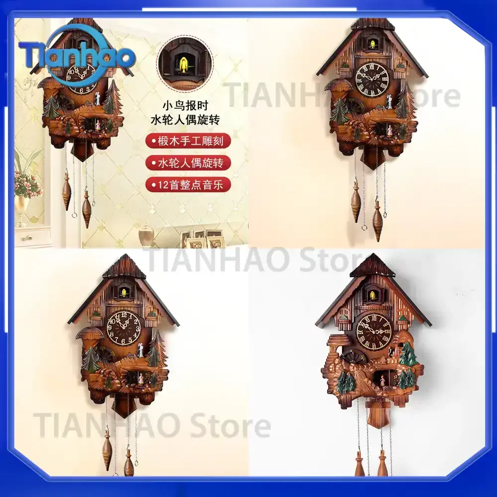 Cuckoo Wall Clock with Chiming Mechanism for Home Living Room Decorative Pendulum Clock for Amazon Best Seller