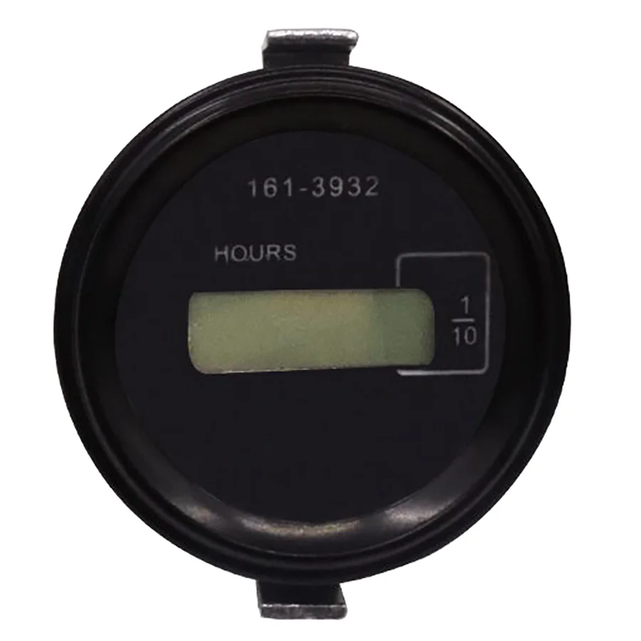 Round Mechanical Hourmeter For CATERPILLAR CAT Excavator Hour Meter Counter Diesel Gasolin Mechanical Timer Counter DC 12-36V