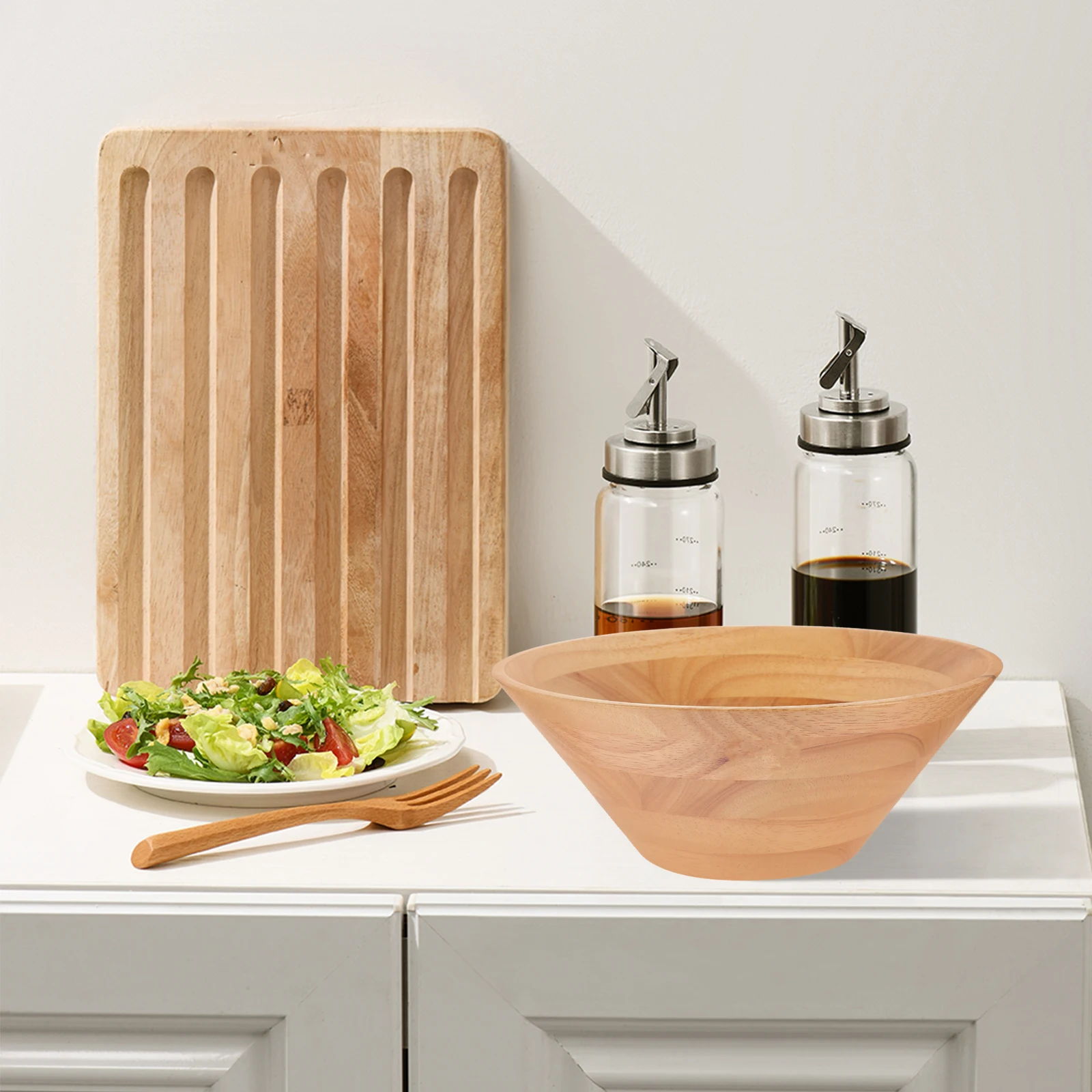 

Rustic Wood Snack Bowl Unique Lightweight Practical for Serving Cereals Pasta Salads and Soups 180ml Wood Salad Bowl