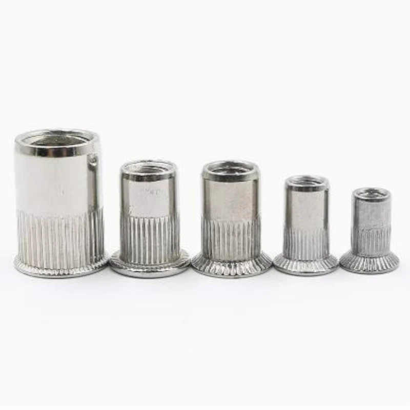 316 Stainless Steel Flat Head/countersunk Vertical Stripe Rolling Flower Through-hole Blind Hole Rivet Nut M3 M4 M5 M6 M8 M10M12