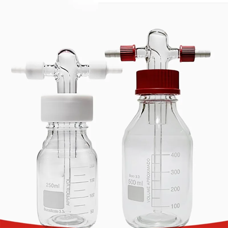 

Screw-hole gas washing cylinder GL45 gas washing bottle buffer bottle seal corrosion resistant 250/500/1000ml safety bottle