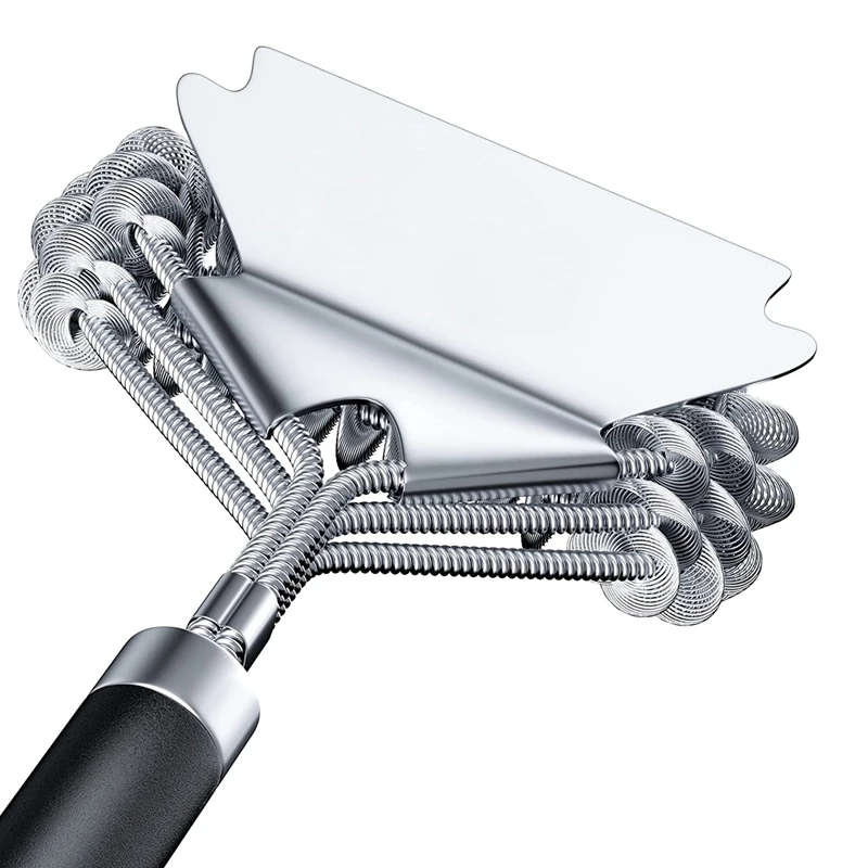 

AT14 Grill Brush And Scraper Bristle Free, BBQ Accessories Grill Brush For Outdoor Grill, Safe Stainless Steel BBQ Brush