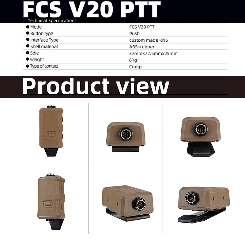 سماعة رأس تكتيكية طراز FCS طراز Comtac III RAC للاتصال V20 PTT KN6 U174/U MTP3150 PD780 XTS كينوود