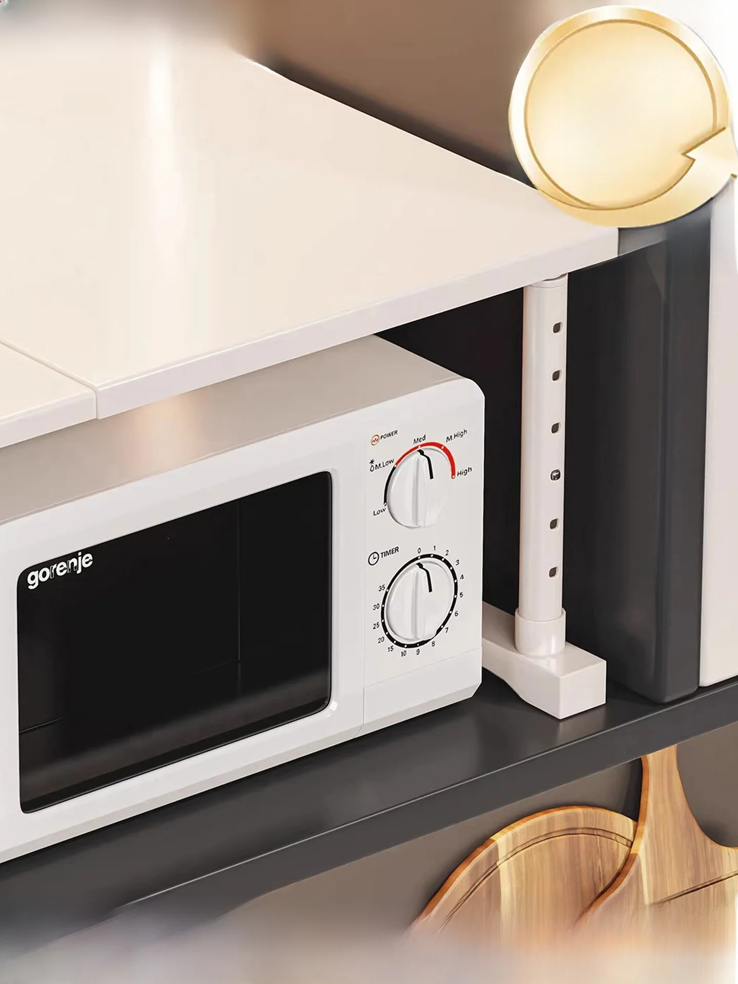 Kitchen Microwave Oven Rack Cabinet Interior Multi-Function Expandable Multi-Layer Storage Shelf Sink Partition Organizer