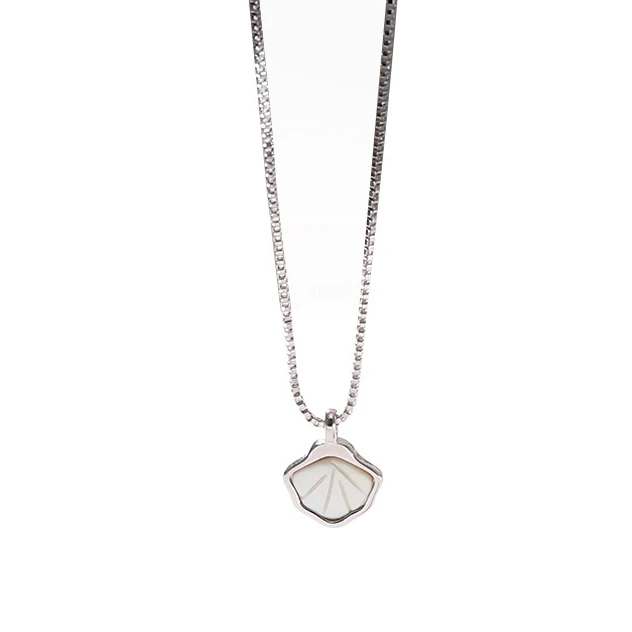 PONYKISS 925 فضة شل قلادة سلاسل القلائد للنساء لطيف الحيوان غرامة مجوهرات الحد الأدنى اكسسوارات في الصيف #5