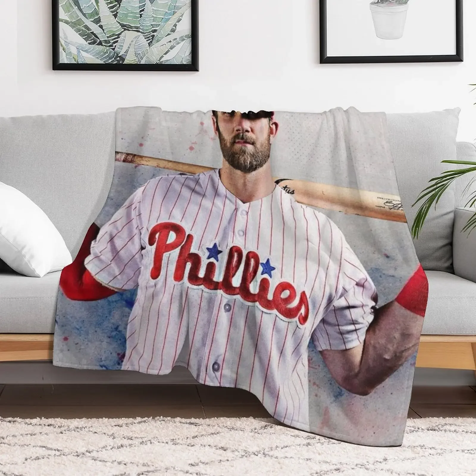 Bryce Harper Throw Blanket Beautifuls for sofa Blankets