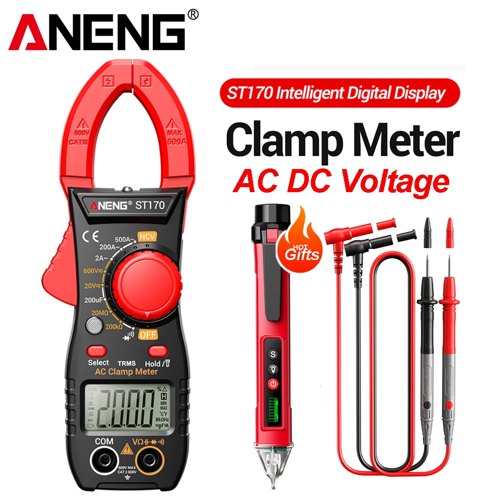 

Цифровой клещевой мультиметр ST170: измеритель напряжения AC/DC, переменного тока, емкости, сопротивления, диодов, тестер-ручка, измерительные инструменты