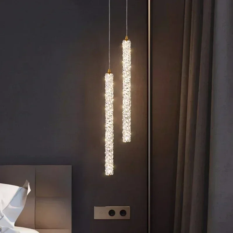 

Luxury Crystals Pendant Lights Modern Chandelier Indoor Hanging Lamp Lustre Led Luminarias Home Decor Lamp Fixtures light