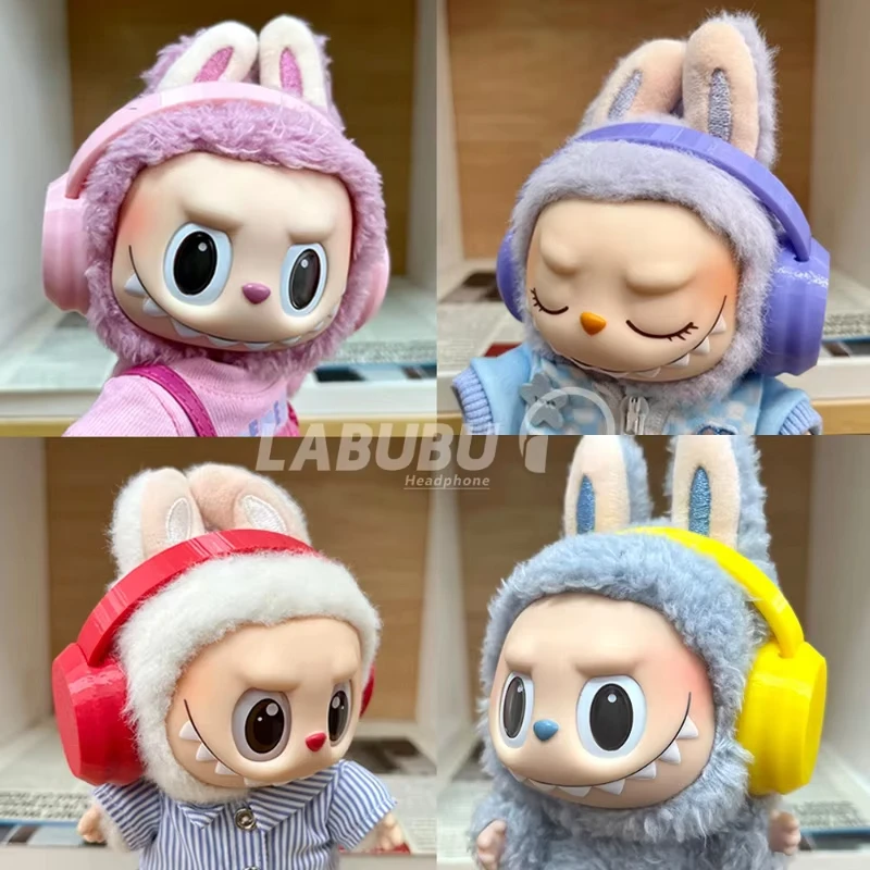 Labubu ملابس دمى لطيف كبير القوس هيرباند مجموعة 15/17 سنتيمتر أفخم دمية الملابس استبدال الجلوس اكسسوارات الحفلات