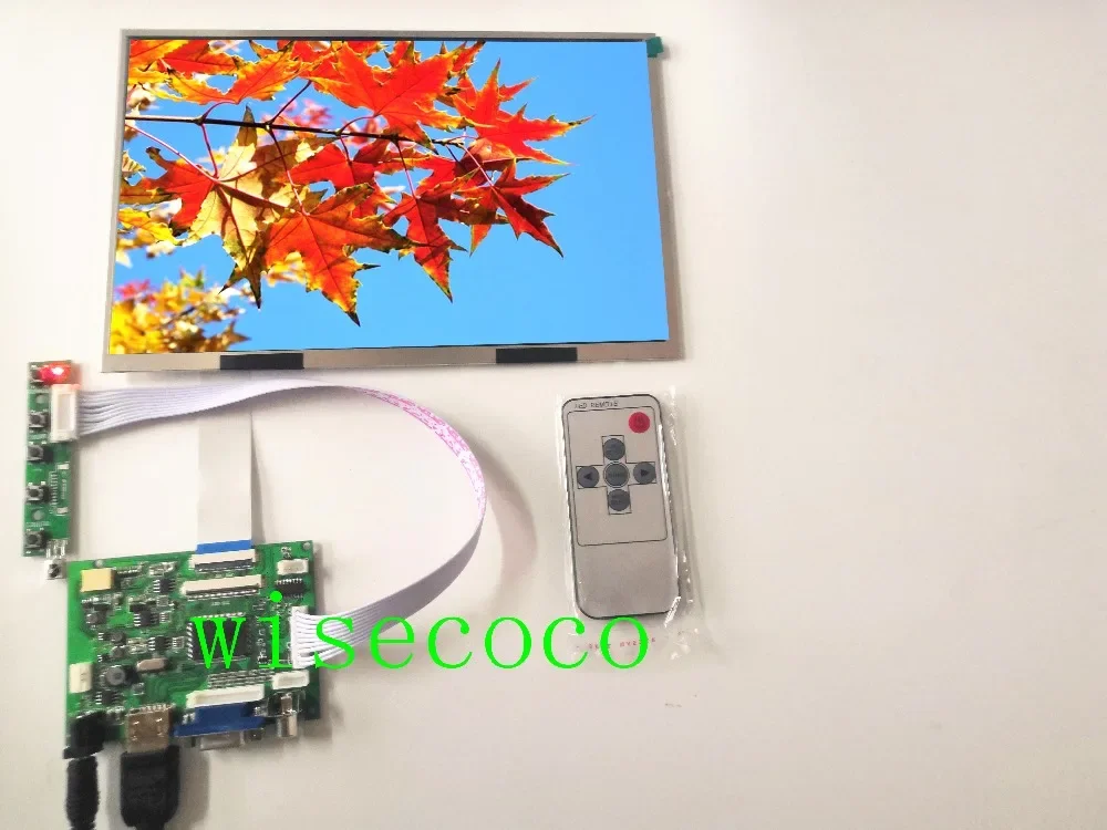 10.1 Inch 1280(RGB)*800 EJ101IA-01G LCD for Raspberry Pi Screen Display With Remote Driver Control Board 2AV VGA