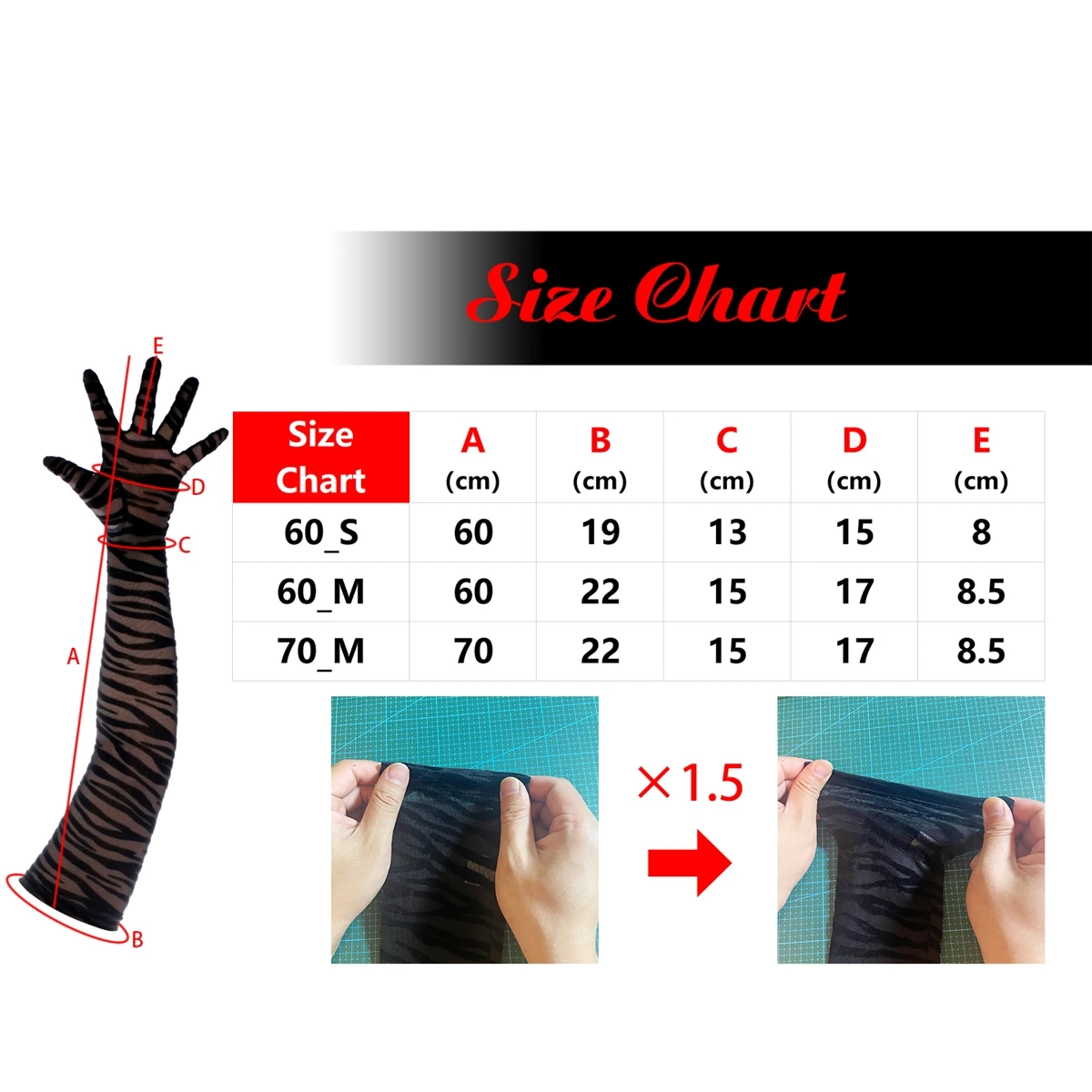 Ftshist-guantes largos sexys flocados, elásticos, de malla negra, con encaje de leopardo, patrón de cebra transparente, finos, accesorios para disfraz de Graduación