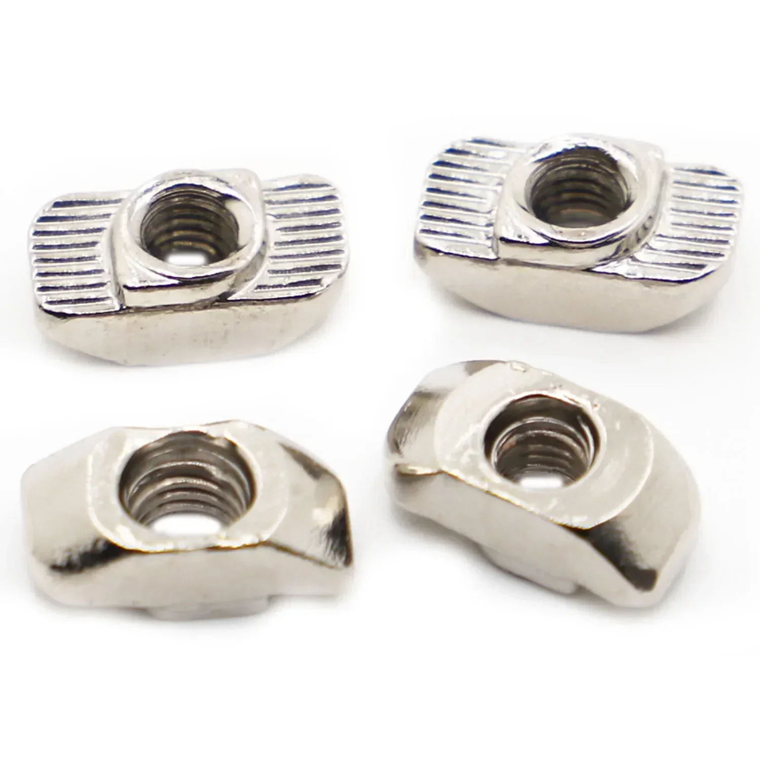 Nickel Hammer Head T Nut Drop in Fasten Connector Slide Nut for EU M3 M4 M5 M6 M8  2020 3030 4040 4545 Aluminum Profile