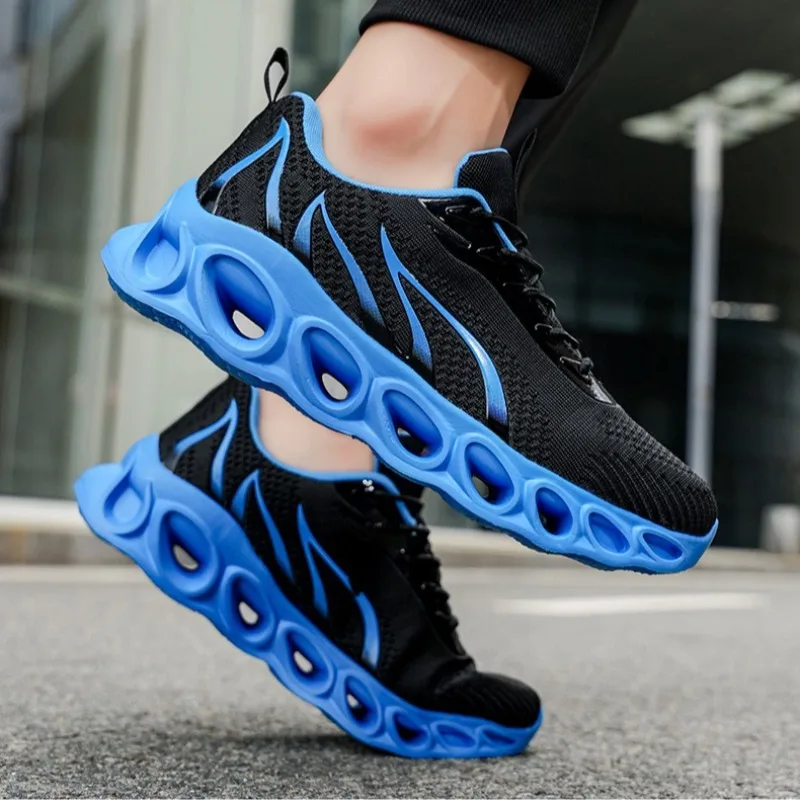 

Plus Size 48 Trendy Men Sneaker Mesh Breathable Sneaker Comfortable Shock Absorbing Running Shoe Lightweight Outdoor Casual Shoe