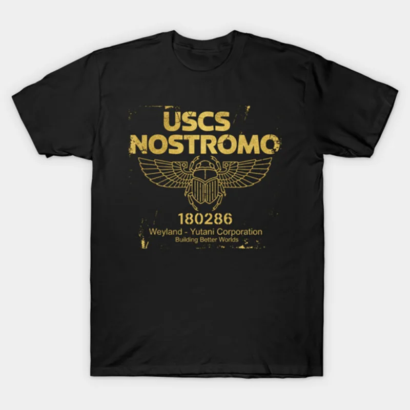 

Nostromo 0412 Xenomorp Horror movie Weyland Sci-Fic Alien Gift T-Shirt 100% cotton Short Sleeve Graphic clothes All size tops