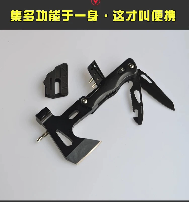 Campground Nail Hammer Mini Axe Portable Multifunctional Car Safety Hammer Folding Bottle Opener