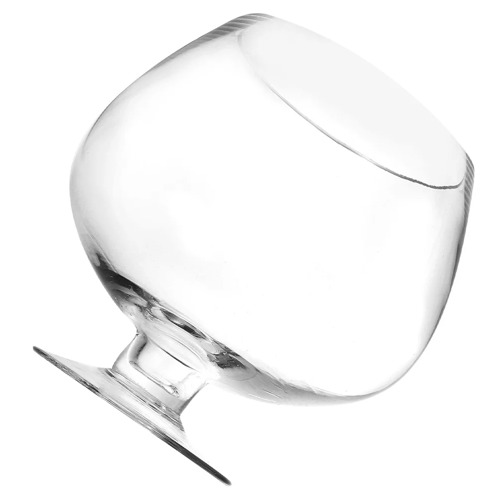 

Clear Glass Fish Bowl Vase Small Transparent Aquarium for Betta Guppies Desktop Home Office Decorative Centerpiece Tabletop Fish