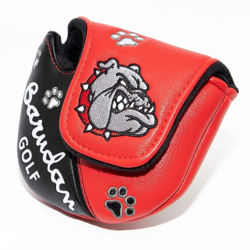 

Golf Putter Cover Closure PU Leather Golf Head Cover Bulldog Golf Headcover Putter Headcover Golf Mallet Putter Cover