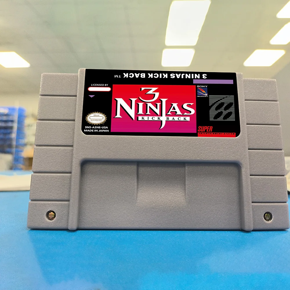 3 Ninjas Kick Back Action 16BIT Gioco SNES Cartuccia NTSC PAL per Super Nintendo System Versione USA EUR