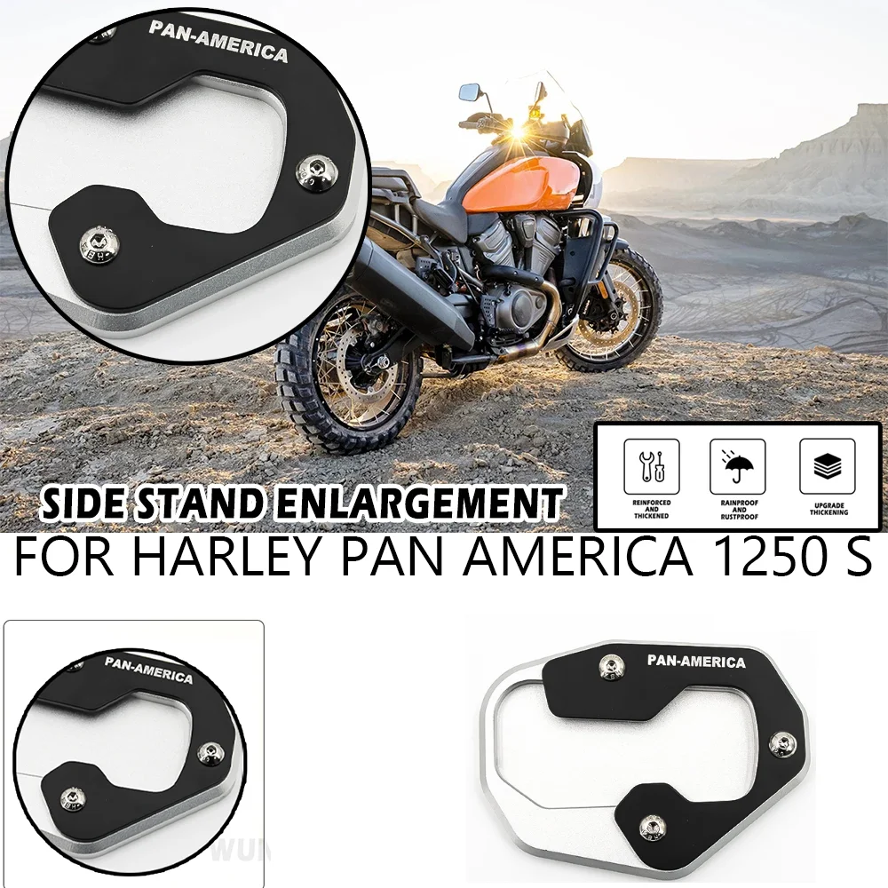 

For Harley Pan America 1250 S PA1250 S 2021 2022 Kickstand Extension Plate Foot Side Stand Enlarge Pad