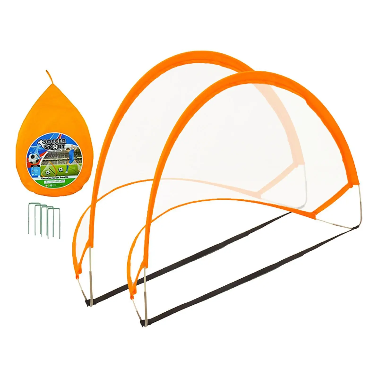 2x Kids Soccer Goals for Goal Net Net with Ground Nails Mini Soccer Goals Set