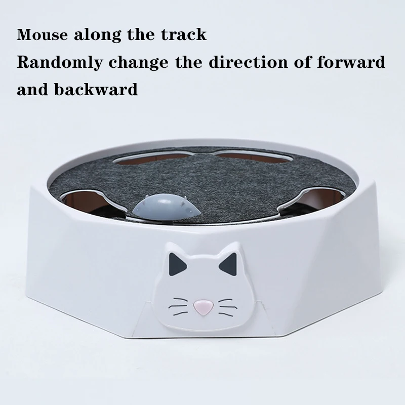 Electric Mouse 2 Gear Adjustable Cat Turntable Toy Interactive Game Training Kitten For Cat Supplies playground gato