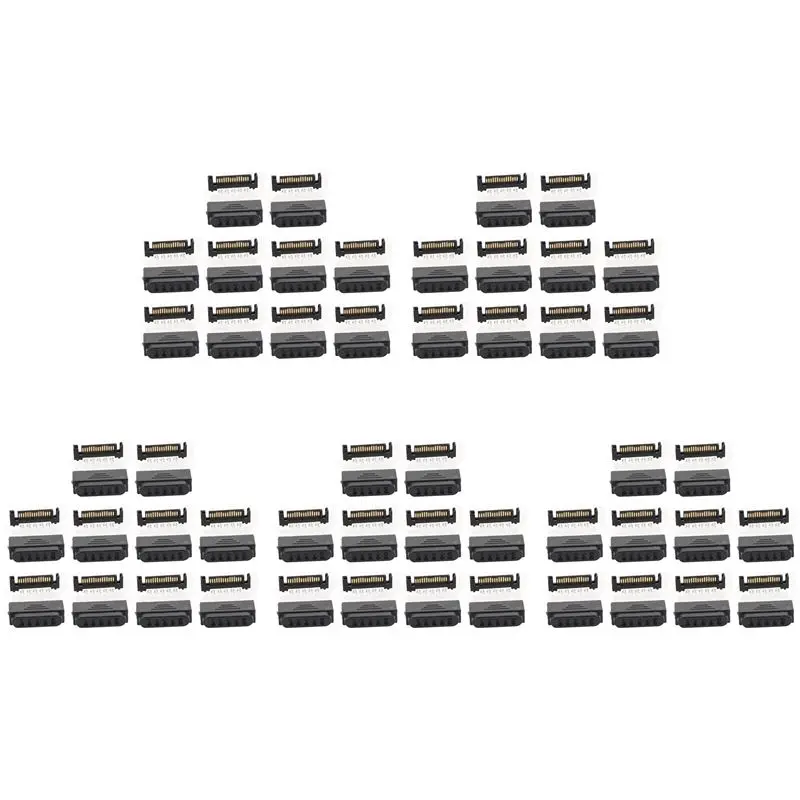 50Pair L29-Sata Plug 5 Holes SATA Male SATA Male Socket Serial Port 15P Power Connector Shell Plug And Shell