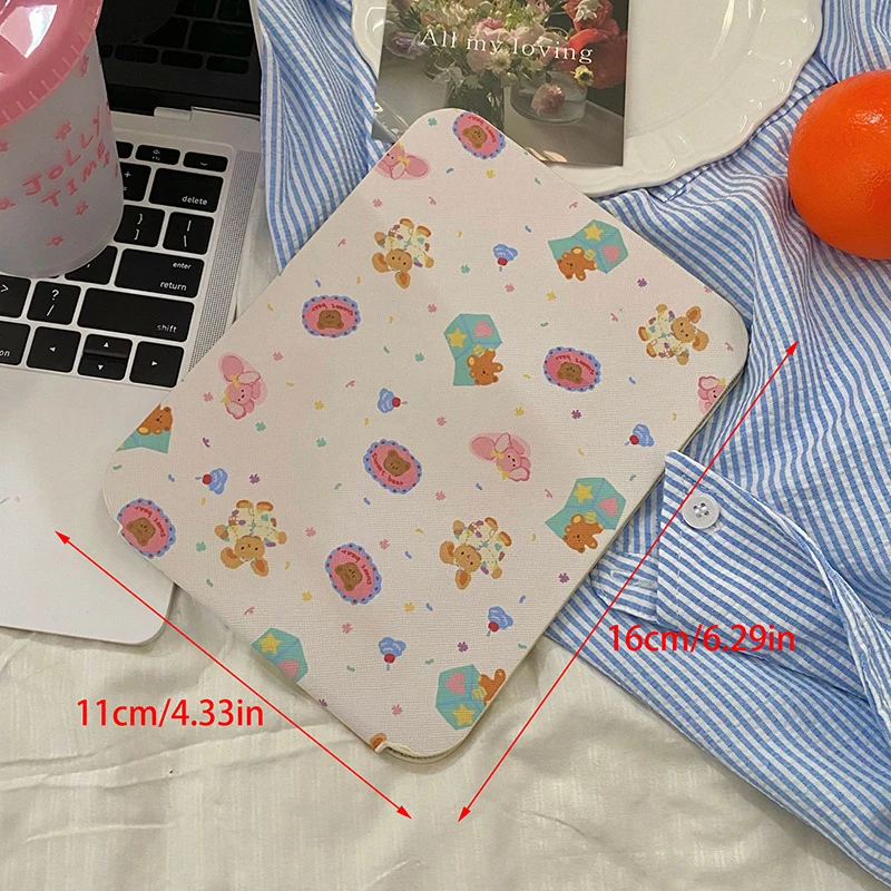 Cartoon Rabbit Bear Foldable Makeup Mirror, portátil, bonito, dormitório estudantil, desktop, pequeno presente