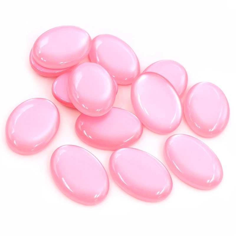 Nowa moda 10 sztuk 18x25mm Mix kolor z płaskim z powrotem kaboszony z żywicy Cameo