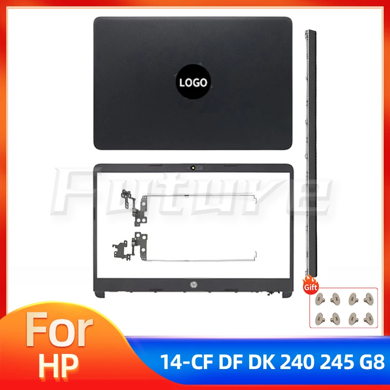 

Новая модель для HP 14-CF 14-DF 14-DK 14-DP 14S-CR 14S-CF 240 245 G8, задняя крышка ЖК-дисплея, передняя панель, петли, черный корпус