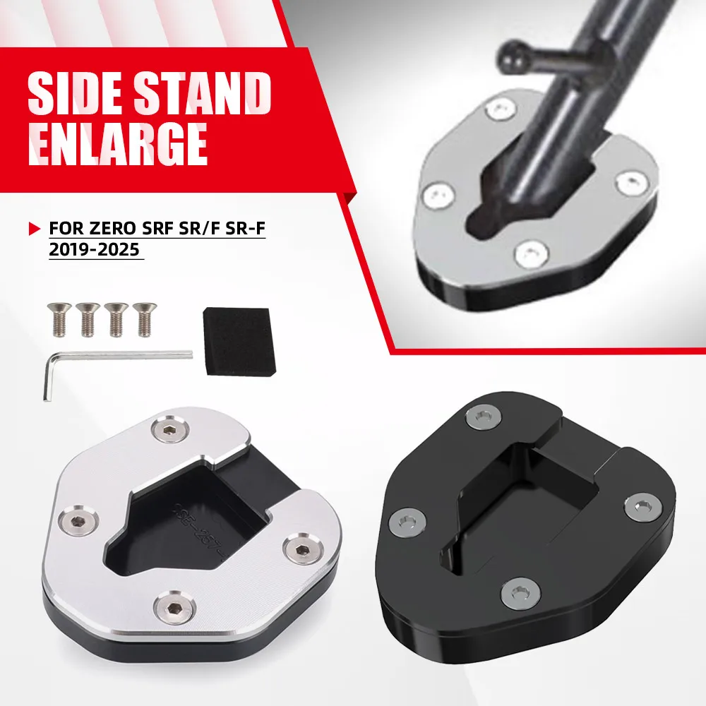 For Zero SRF SR/F SR-F 2019 2020 2021 2022 2023 2024 2025 Motorcycle CNC Kickstand Extension Foot Side Stand Pad Support Plate