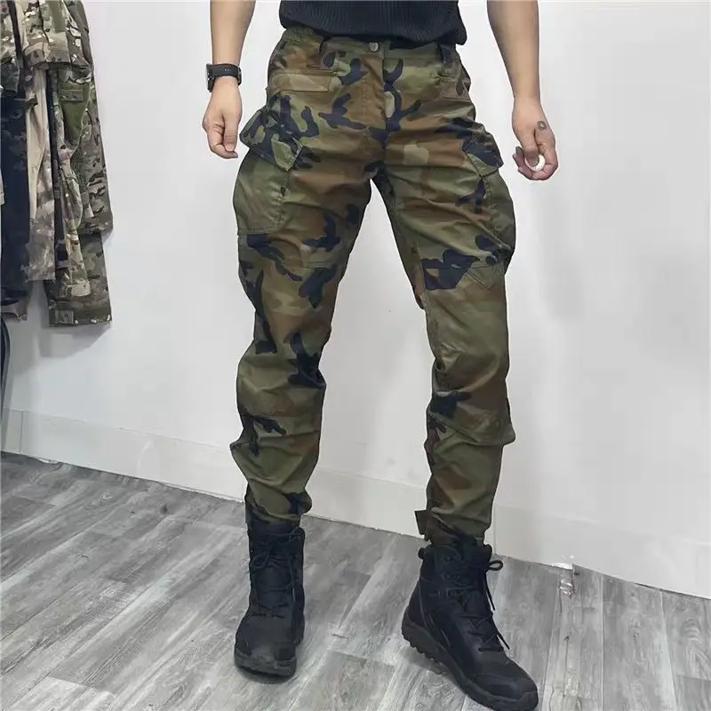 

Spring Autumn 2025 Men's Outdoor Tactical Pants Tied Feet Winter Waterproof Dirt-resistant Wear-resistant Slim Cargo Trousers