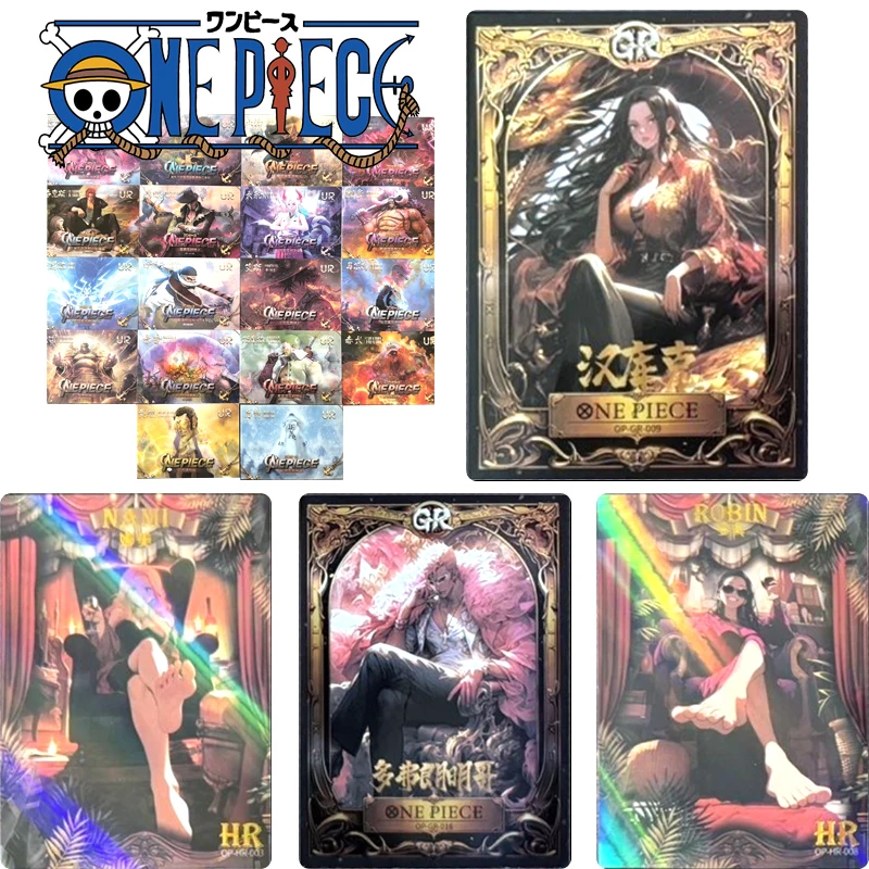 Kabago One Piece UR HR tarjeta Nami Shanks Roronoa Zoro Tarjeta de Colección de Edición limitada rara, regalo de cumpleaños de Navidad, juguetes de juego