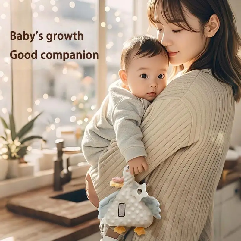 Soft Plush Infant Soothing Toy 3 Calming Sounds 4 Vibration Modes Safe Comfortable Fabric Travel Friendly Design A2UB