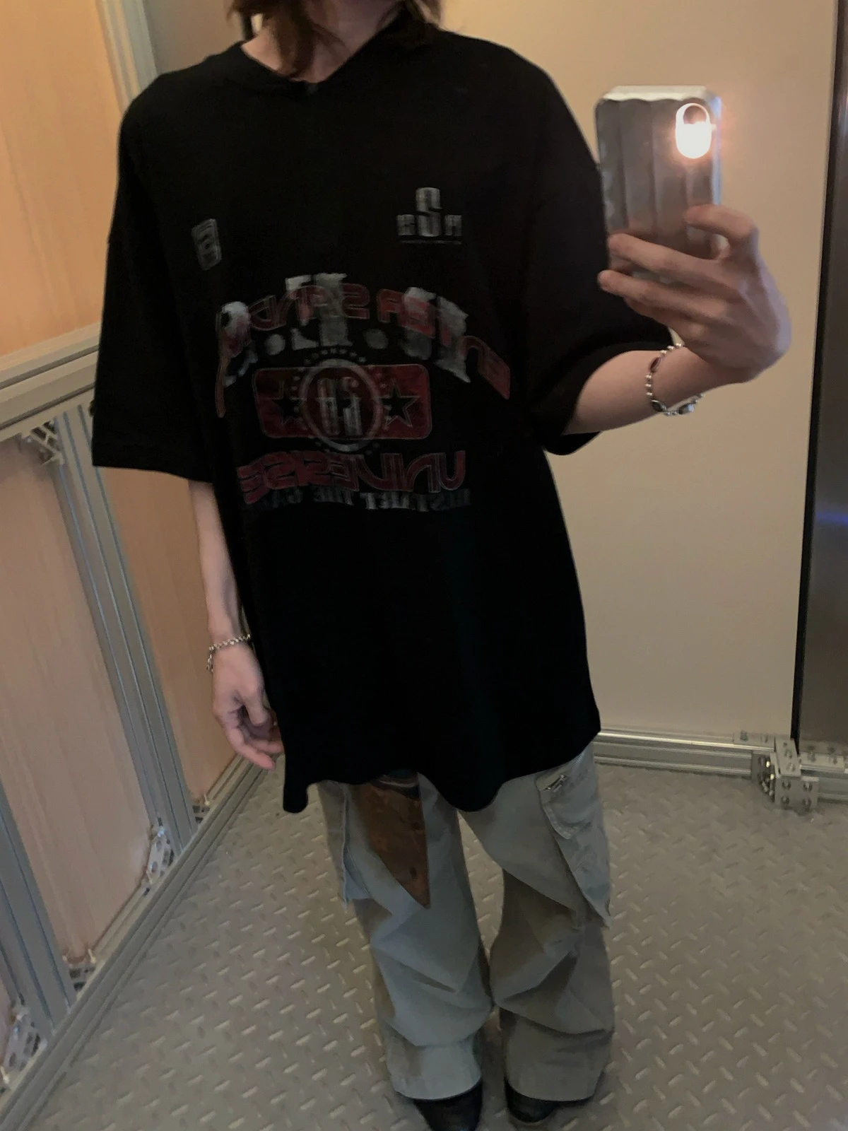 

Ahuang and Ahu, американская ретро-футболка с короткими рукавами, мужская и женская свободная футболка из чистого хлопка с круглым вырезом и принтом Y2k Top