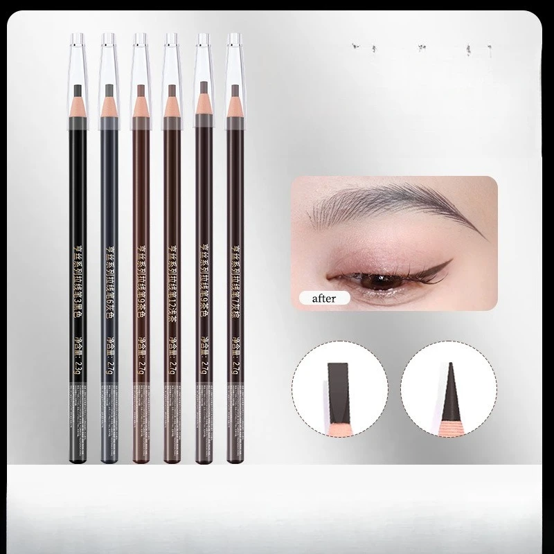 Crayon à sourcils à ligne de traction, ne affûte pas besoin de crayon à sourcils, rendu des couleurs naturel, résistant à la sueur et aux taches