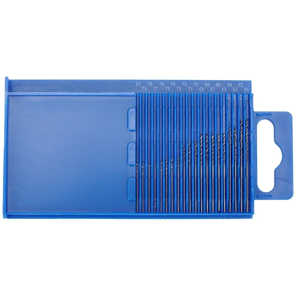 الدقة الحرف مجوهرات ساعة إصلاح مايكرو لقمة ثقب مجموعة 20 قطعة صغيرة HSS بوصة مثقاب مجموعة في صندوق مصمم خصيصا #2