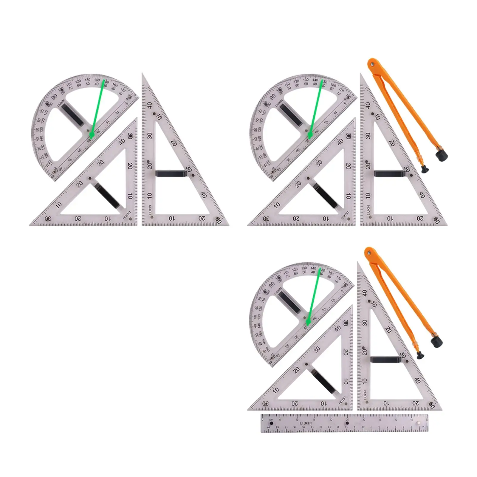 Grote Geometrie Wiskunde Liniaal Set Tekening Tool Voor Blackboard White Board Office